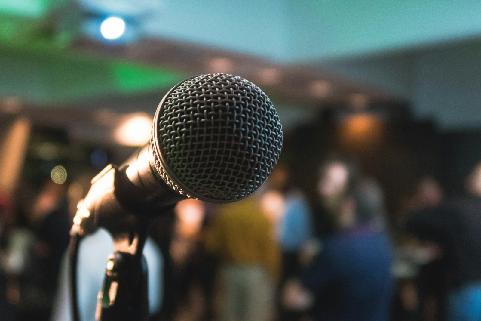 Microfoon klaar voor een presentatie